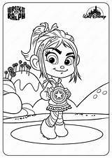 Coloring Pages Ralph Vanellope Wreck Disney Whatsapp Tweet Email sketch template