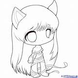 Anime Girl Coloring Pages Cat Emo Neko Chibi Printable Kid Sheets Drawing Color Getcolorings Draw Easy Step Print Lied Elfen sketch template