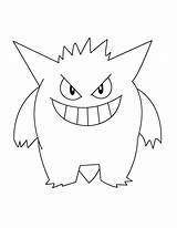 Gengar Coloring Pages Pokemon Haunter Color Print Hunter Kids Sheets Template Gastly sketch template