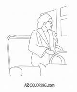 Coloring Rosa Parks sketch template