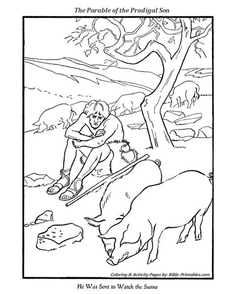 parable   prodigal son coloring pages   parables