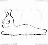 Slug Clipart Coloring Cartoon Pages Vector Sea Outlined Cory Thoman Template Clip Snail Use sketch template