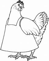Coloring Pages Chicken Hen Printable Red Little Adult Supercoloring sketch template