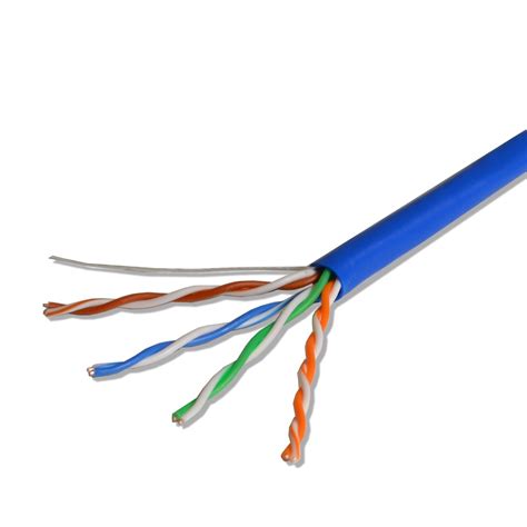 cate ft utp solid blue lan network ethernet cable rj bulk wire cat  ebay