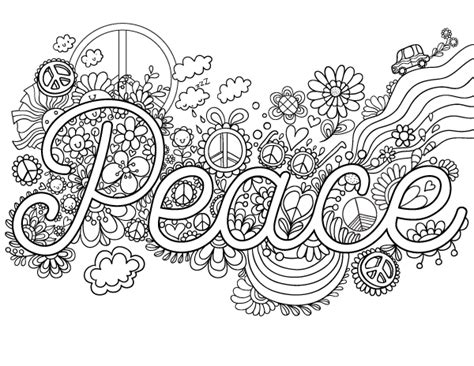 peace sign coloring sheets