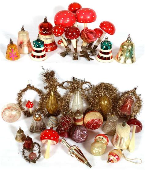 Over 30 Vintage Blown Glass Christmas Tree Ornaments