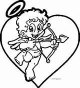 Cupido Coloring Boy Heart Cute Cartoon Wecoloringpage sketch template