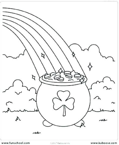rainbow  pot  gold coloring pages  getdrawings