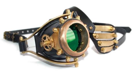 steampunk mono goggle and eyepatch made from solid brass