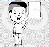 Talking Boy Clipart Adolescent Teenage Outlined Coloring Cartoon Vector Cory Thoman sketch template