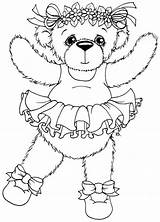 Coloring Ballerina Bear Teddy Pages Printable Bears Cute Colouring Beccy Adult Place Ursinha Helpers Community Designed sketch template
