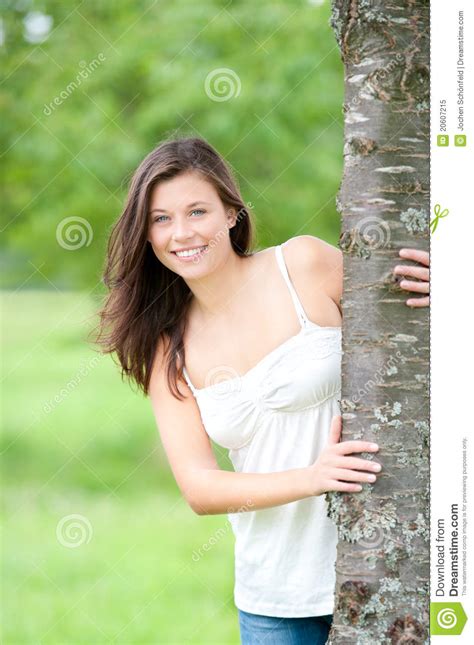 Outdoor Portrait Of A Cute Teen Stock Image Image Of