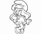 Smurfette Coloring Pages Print Smurfs Getdrawings sketch template