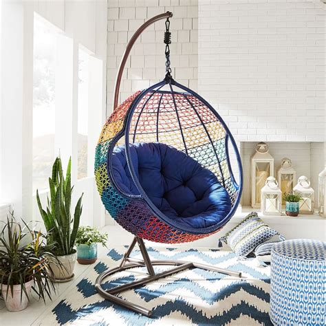 swingasan rainbow ombre hanging chair pier  imports outdoor