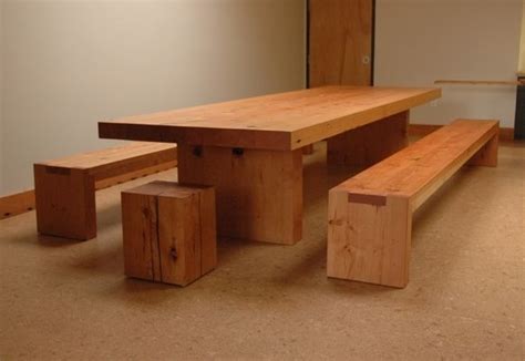 custom   reclaimed fir community room table