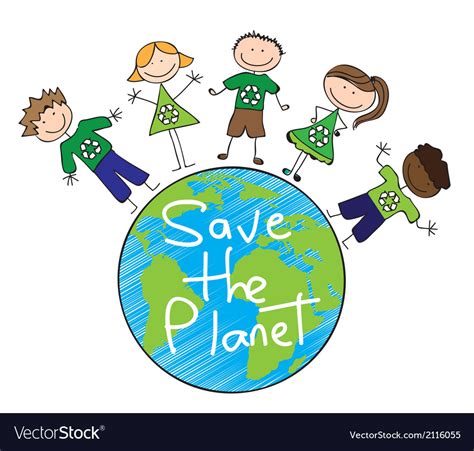 save planet royalty  vector image vectorstock