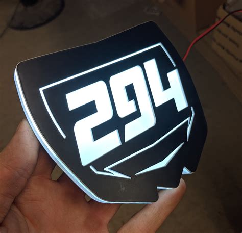 illuminated motocrossatv number plate badge