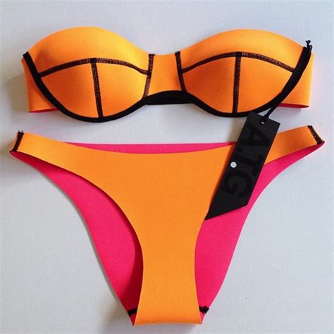 Swimwear Orange Wetsuit Pink Outline Swimmers Atg