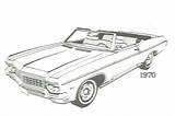 Coloring Impala Chevy Pages Chevrolet Classic Car Book 1970 Convertible Template Early sketch template
