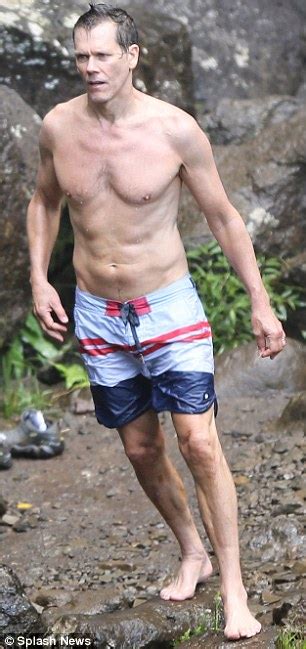 not bad for 53 kevin bacon shows off his muscular physique as he sheds