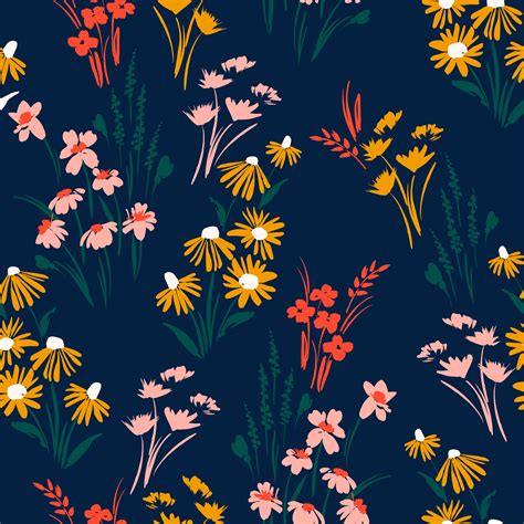 floral seamless pattern vector design  vector art  vecteezy