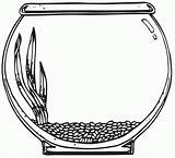 Coloring Aquarium Fish Colouring Library Clipart Bowl Pages Fishbowl sketch template