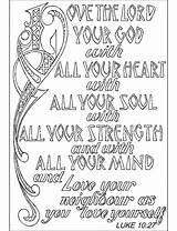 Coloring Pages Scripture Bible Luke Adult Printable Sheets Acts Abda Quotes Greatest God Publishing Verse Lord Sheet Religious Heart Commandments sketch template
