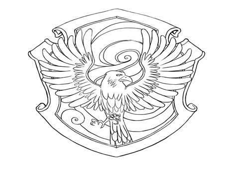 ravenclaw crest coloring pages  getcoloringscom  printable