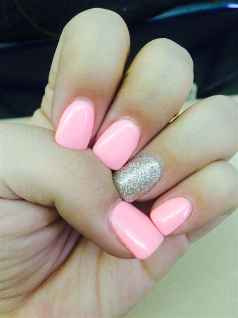 baby pink nails  glitter ideas  pinterest pink nail