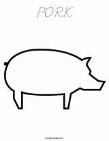 Coloring Pork Hog Pig Outline Favorites Login Add Built California Usa Twistynoodle Print sketch template