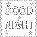 Night Good Pages Coloring Colouring Printable Goodnight Moon sketch template