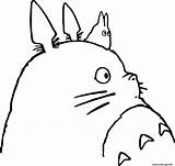 Totoro Jecolorie sketch template