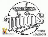Baseball Twins Yankees Major Teams Sheet Cubs Vikings Astros Colouring sketch template