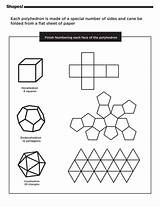 Polyhedrons Polyhedron Shapes Lesson Plan sketch template