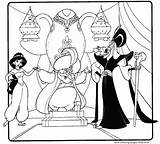 Jafar Aladdin Aladyn Aladin Sultan Kolorowanki Jasmin sketch template