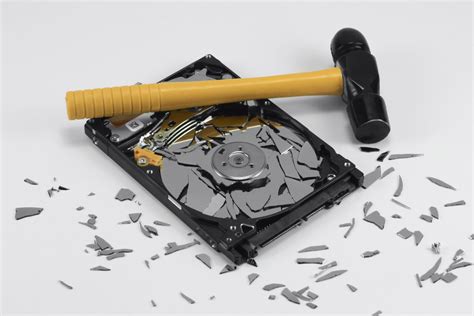 erasing degaussing  destroying hard drives