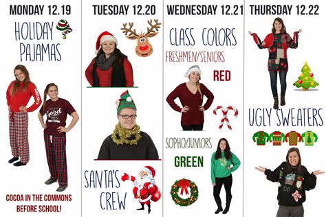 holiday dress  week student council poster high school dress  days