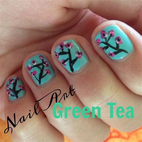tuto nail art  arizona green tea nail art  nous les filles