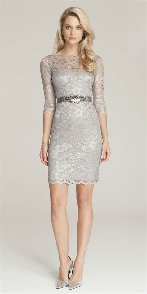 Silver Lace Cocktail Dress Silver Cocktail Dress Womens