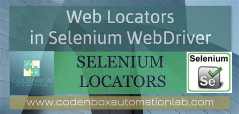 locators  selenium codenbox automationlab