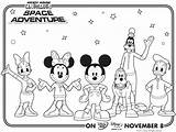 Mickey Mouse Coloring Clubhouse Pages Space Adventure Club House Friends Disney Printable Kids Dvd Birthday Print Book Minnie Goofy Halloween sketch template