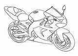 Kawasaki Ninja Coloring Motorcycle Pages Chọn Bảng Tô sketch template