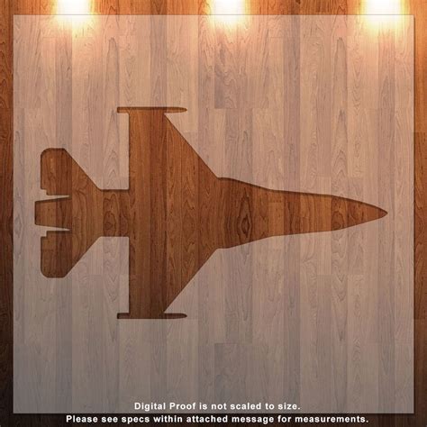 fighter jet military stencil durable reusable etsy