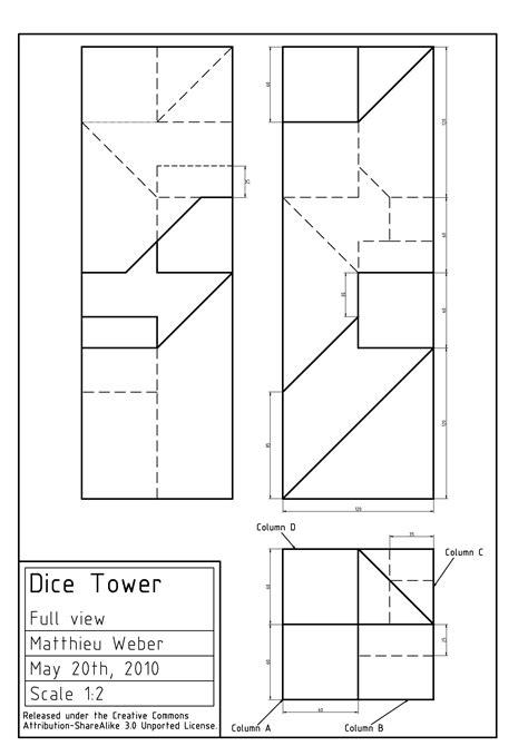 blog white diy dice tower blueprints dice tower board games
