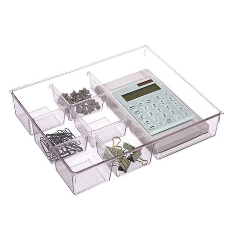 the everything organizer 7 compartment drawer organizer the container