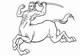 Centaur sketch template