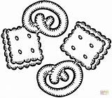 Coloring Pages Salsa Pretzels Pretzel Getcolorings Chips Drawing Template sketch template