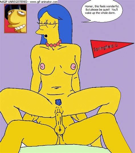 rule 34 animated breasts color female front view homer simpson human