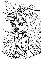 Coloring Frankie Stein Sheet Monster High Pages Sheets Printable sketch template