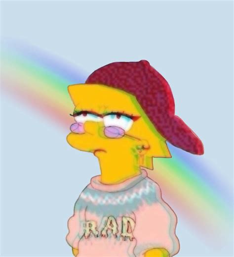 Rad Lisasimpson Aesthetic Rainbow Simpsons Bored R